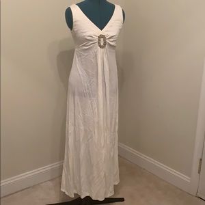 Vintage dress and feathered cape